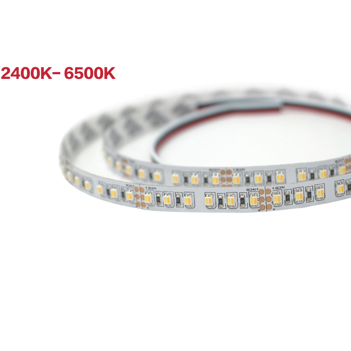 3528 2400-6500K Color Temperature Adjustable LED Strip 9.6W/m