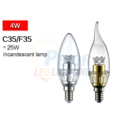 4W LED Candle Bulb C35 F35 for traditional lightings