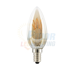 LED Flexible Filament Bulb 3W 145lm C35 replacement of 25W Incandescent
