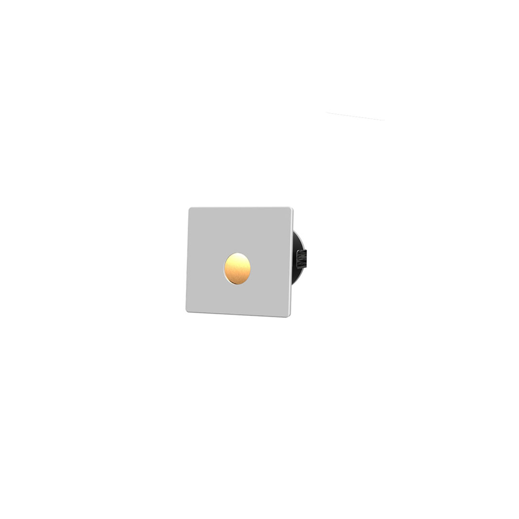 LN03 Black round recessed LED step light with IP65 waterproof rating, low voltage 12V/24V, ideal for staircases, pathways, decks and garden landscape lighting.