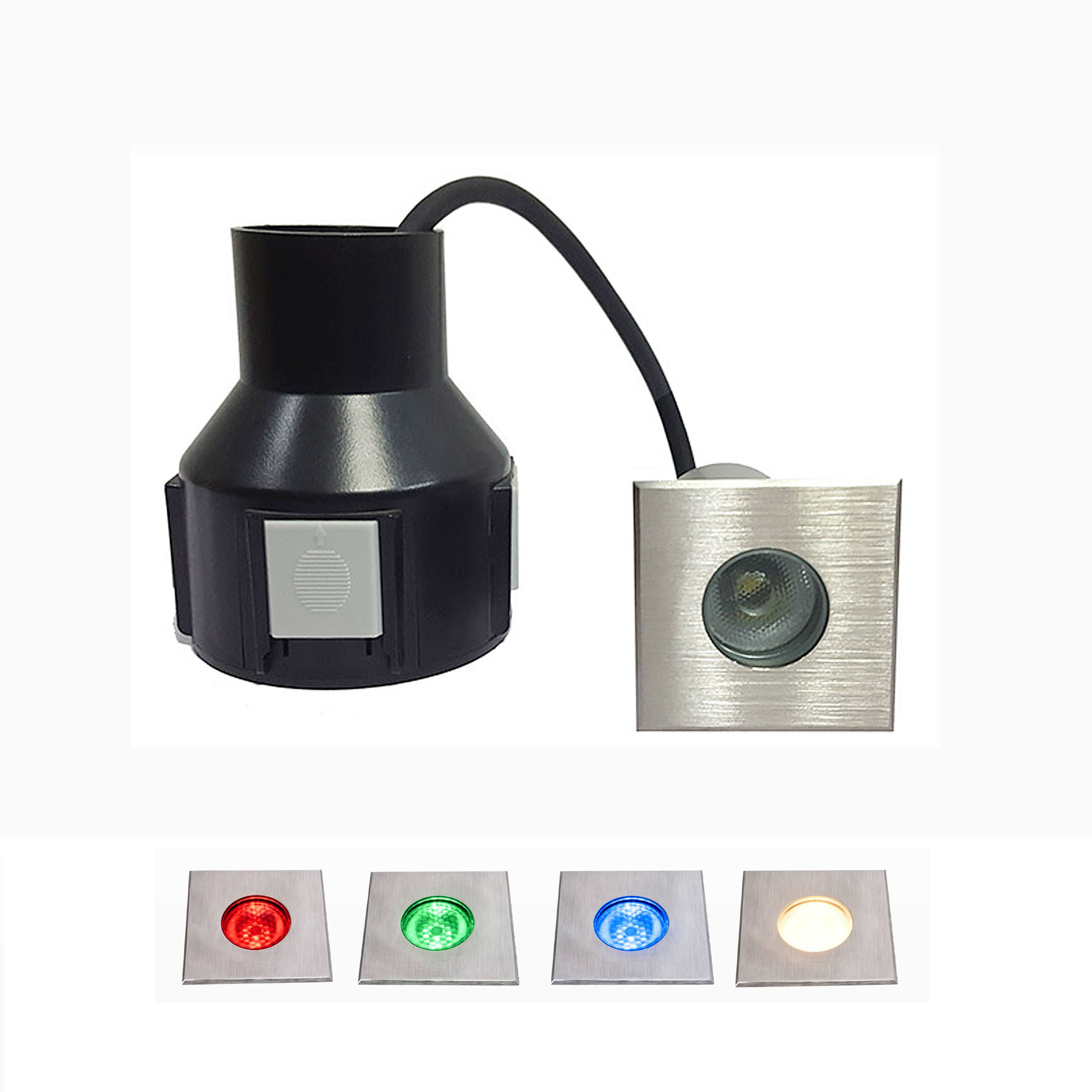 4W RGBW B2AS0102 Recessed Square Underground Light Waterproof 3000K  24V C IP67 SS316