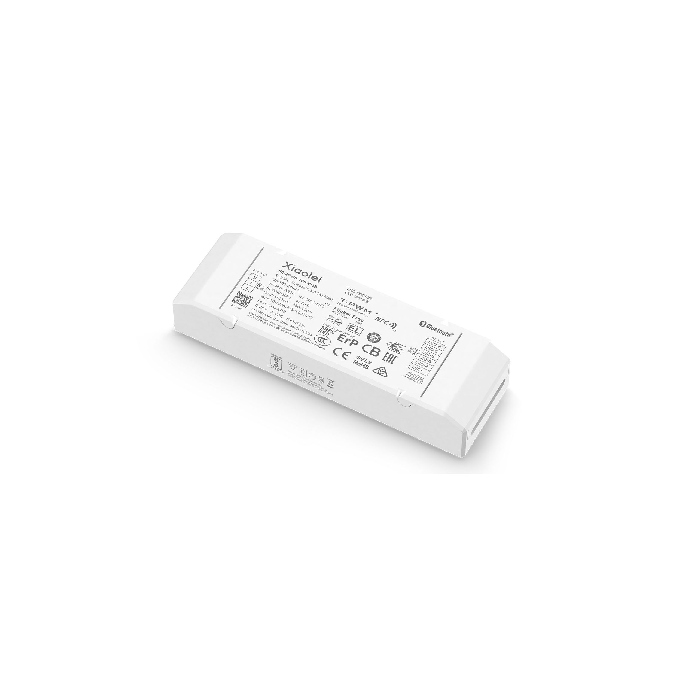 SE-20-50-100-W5B Bluetooth Intelligent Tunable White LED Driver (Constant Current)